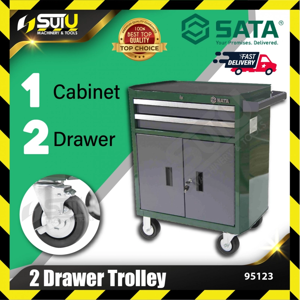 SATA 95123 2 Drawer Trolley / Tool Cart