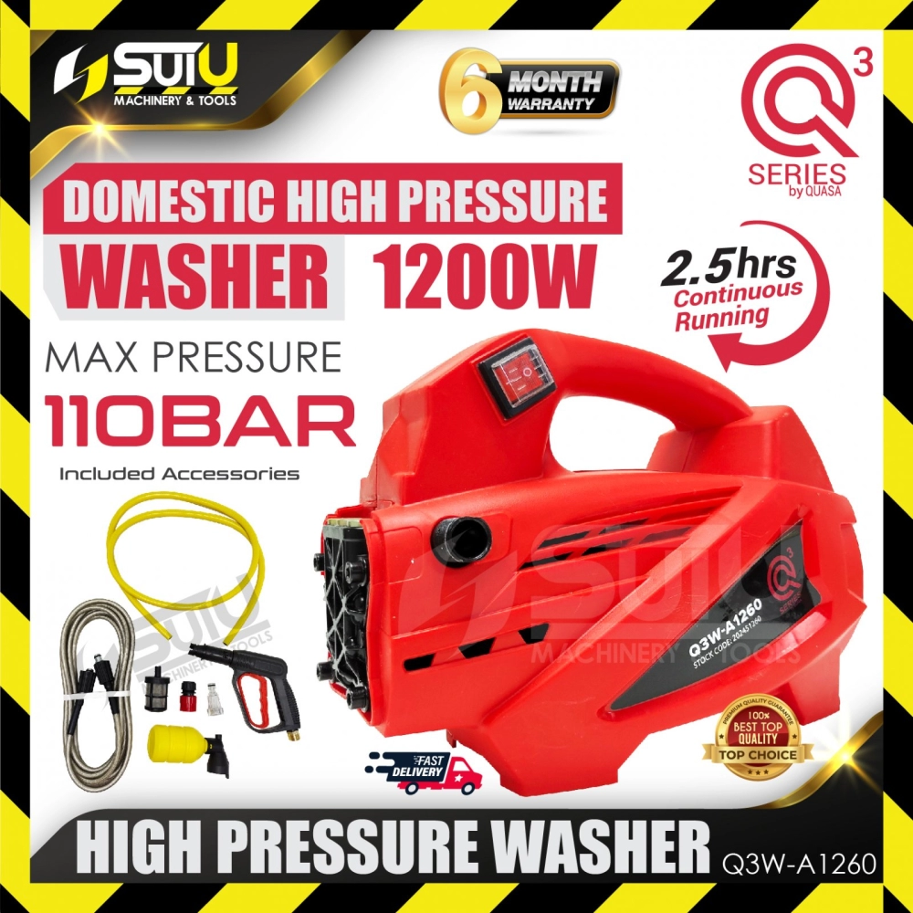 Q3 Q3W-A1260 110Bar High Pressure Washer 1200W