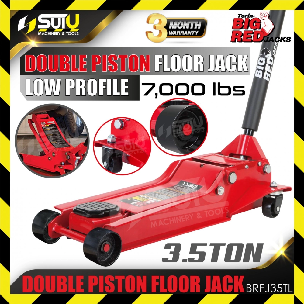 BIGRED BRFJ3.5TL / BRFJ35TL 3.5TON / 3.5 Ton Double Piston Low Profile Floor Jack