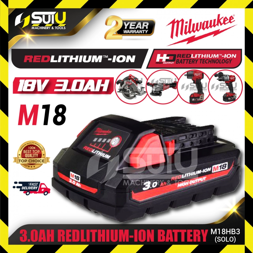 MILWAUKEE M18HB3 / M18 HB3 1PCS 18V 3.0Ah REDLITHIUM-ION Battery