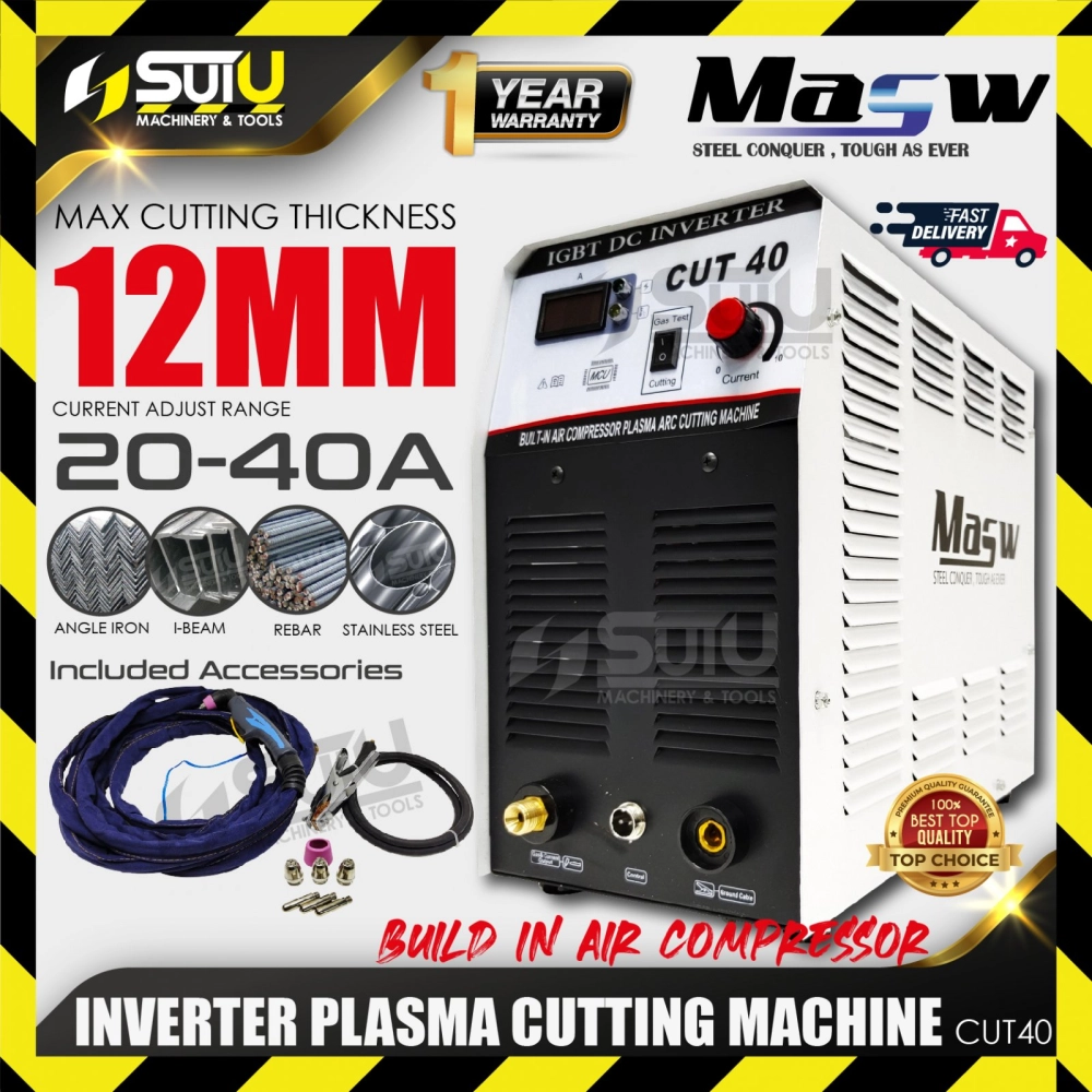 MASW CUT40 Inverter Plasma Cutting Machine with Accessories