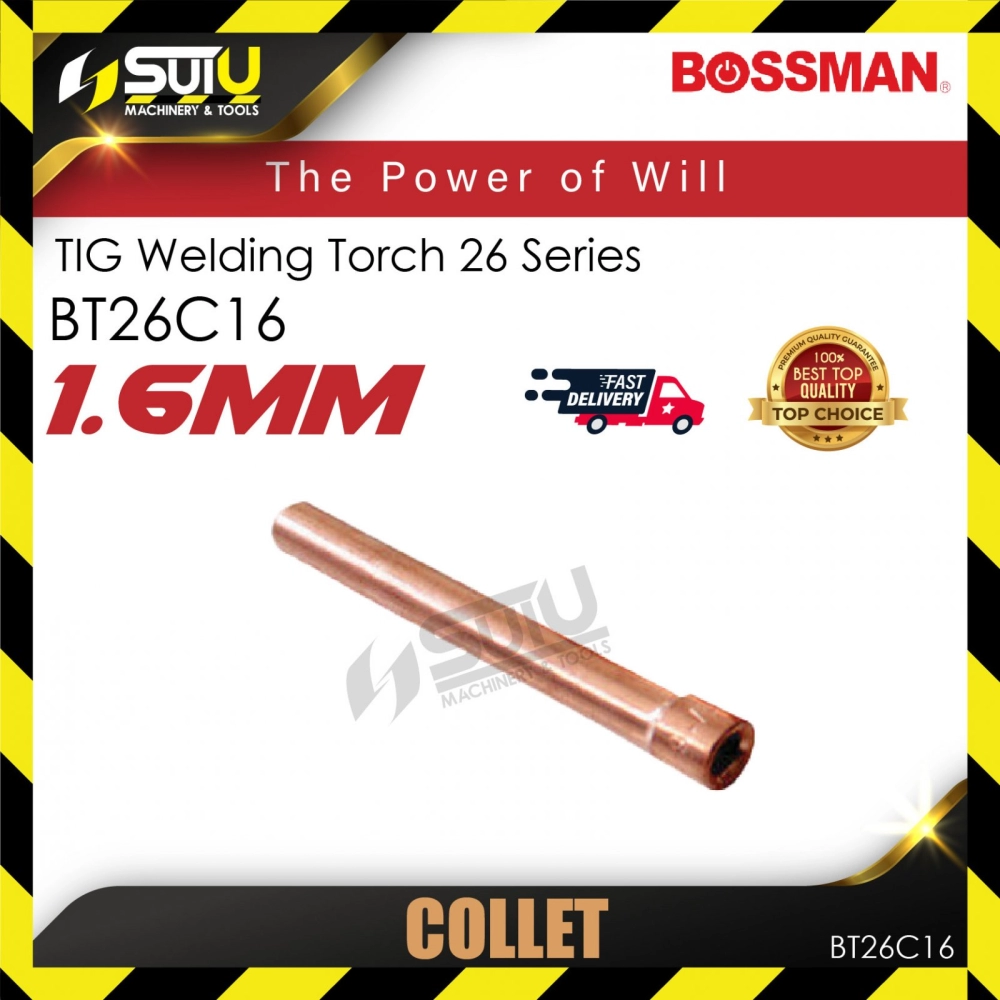 BOSSMAN BT26C16 1.6MM TIG Welding Torch 26 Series Collet