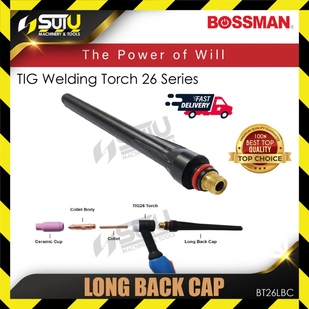 BOSSMAN BT26LBC Long Back Cap (TIG Welding Torch 26 series)