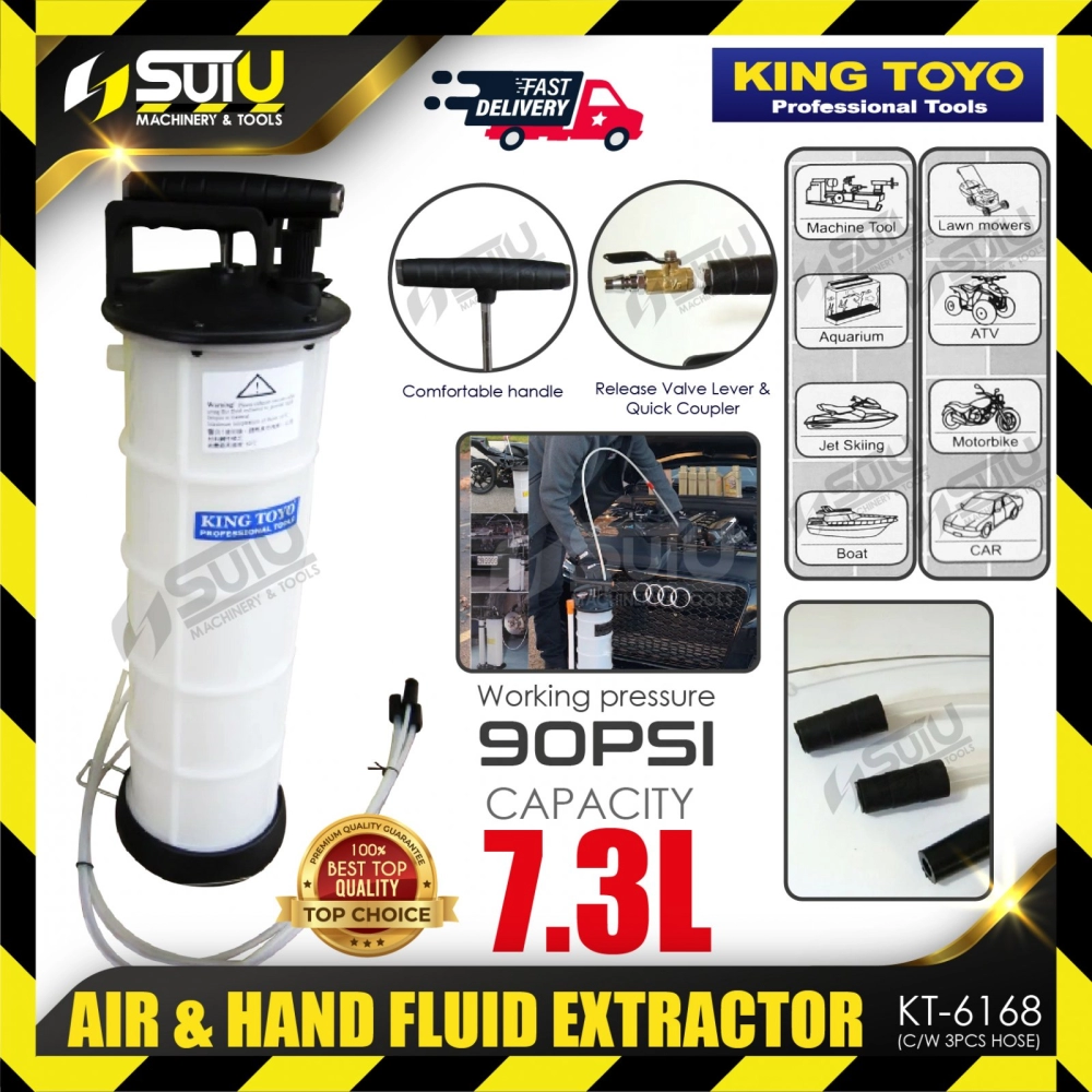 KING TOYO KT-6168 / KT6168 7.3L Air & Hand Fluid Extractor