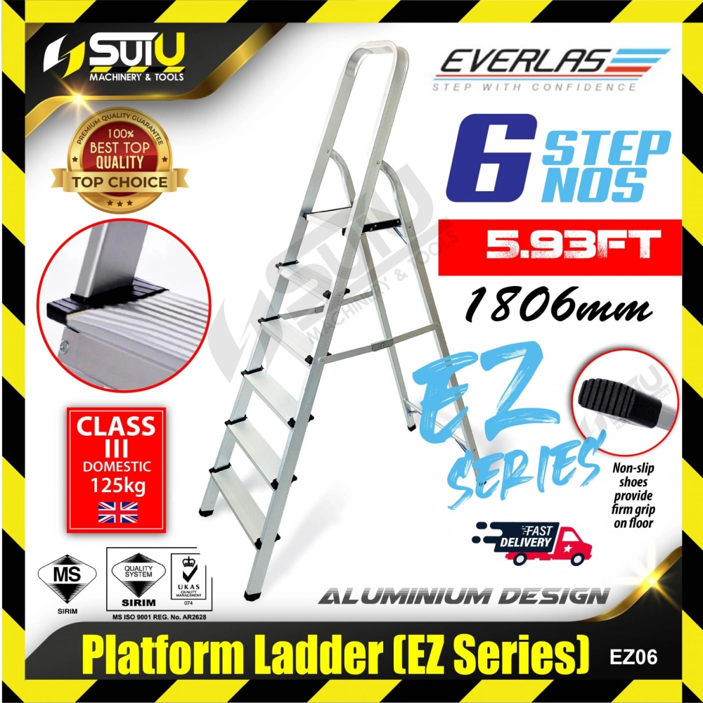EVERLAS EZ06 6 Step 1806MM EZ-Series Aluminum Platform Ladder