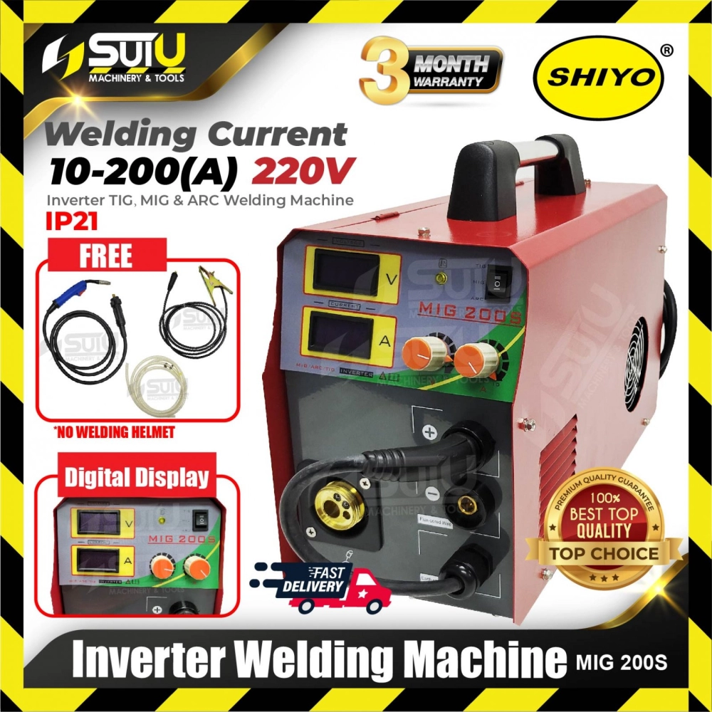 SHIYO MIG200S / MIG-200S / MIG 200S Inverter Welding Machine with Free Accessories