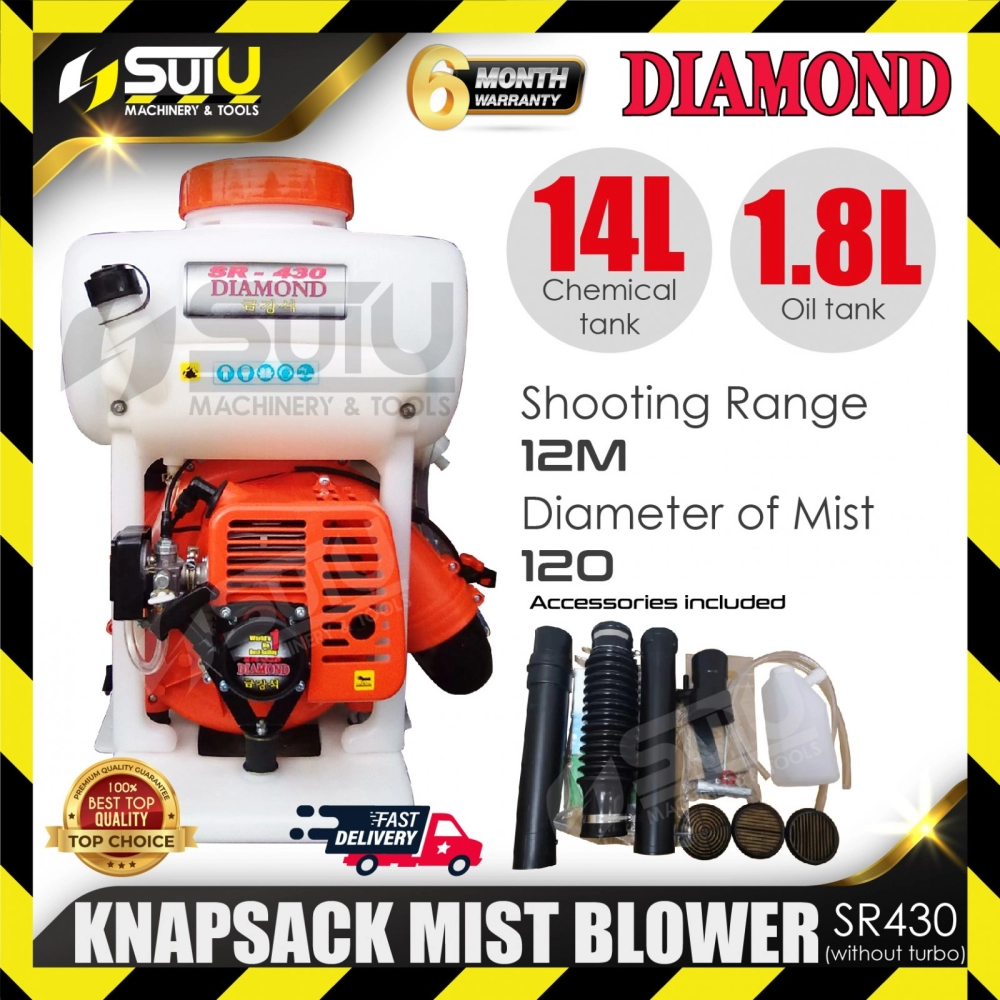 DIAMOND SR430 14L Knapsack Mist Blower w/ Accessories (Without Turbo)