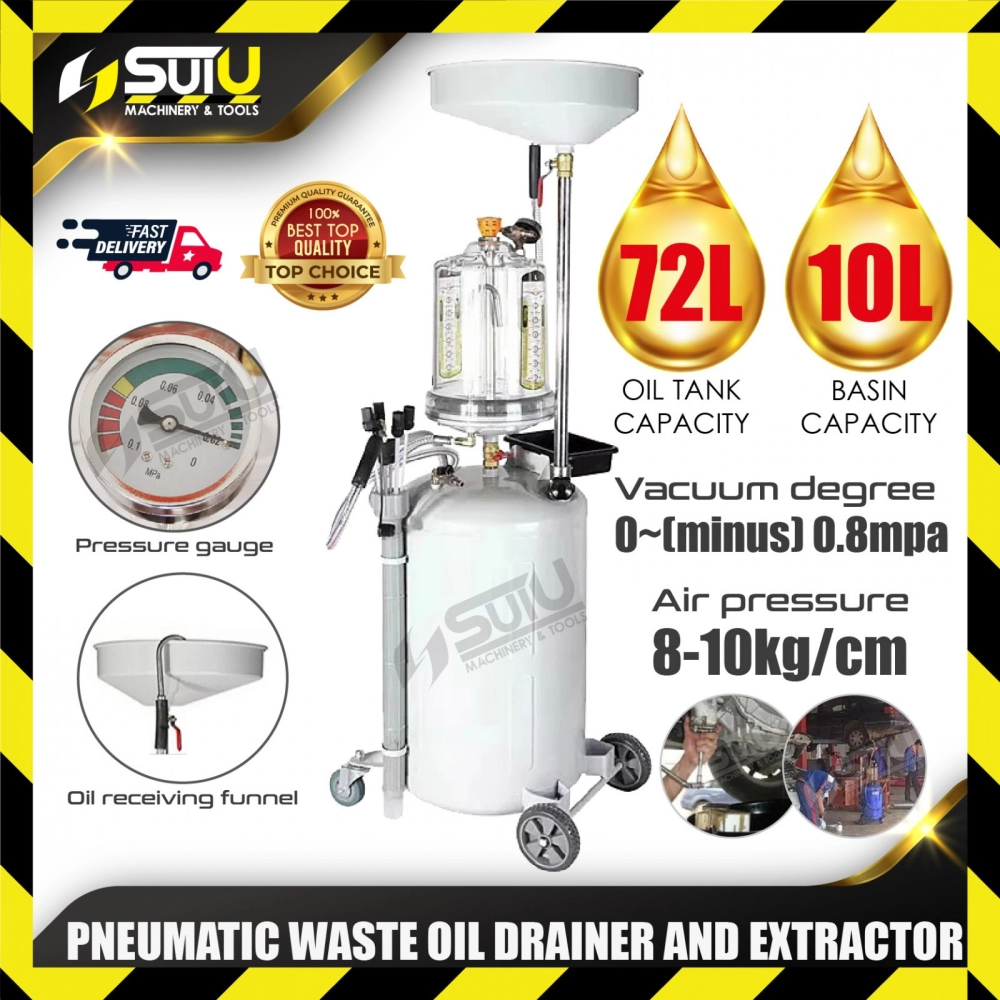 72L Pneumatic Waste Oil Drainer & Extractor