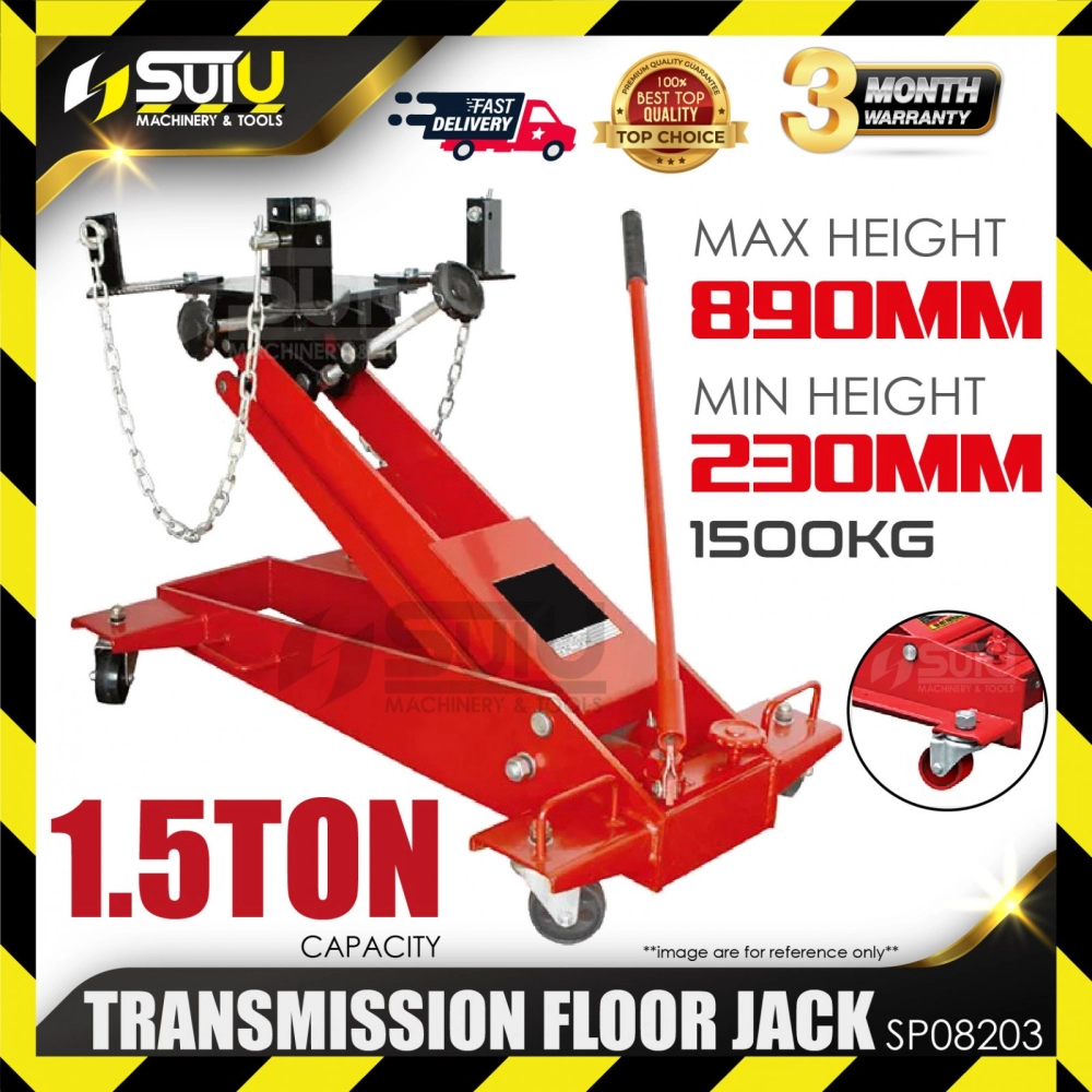 SP08203 1.5 Ton Transmission Floor Jack (Max Height 890MM)
