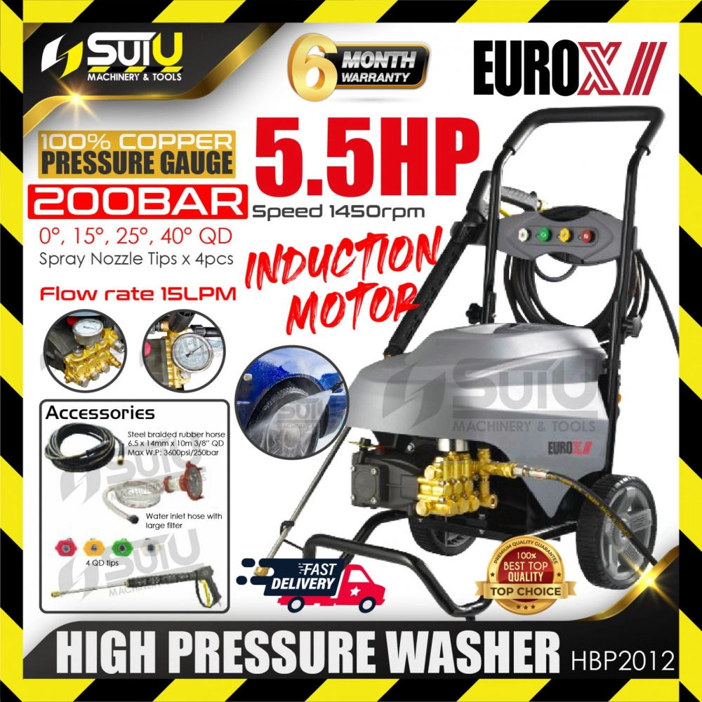 EUROX HBP2012 5.5HP 200Bar High Pressure Washer 4kW 1450RPM