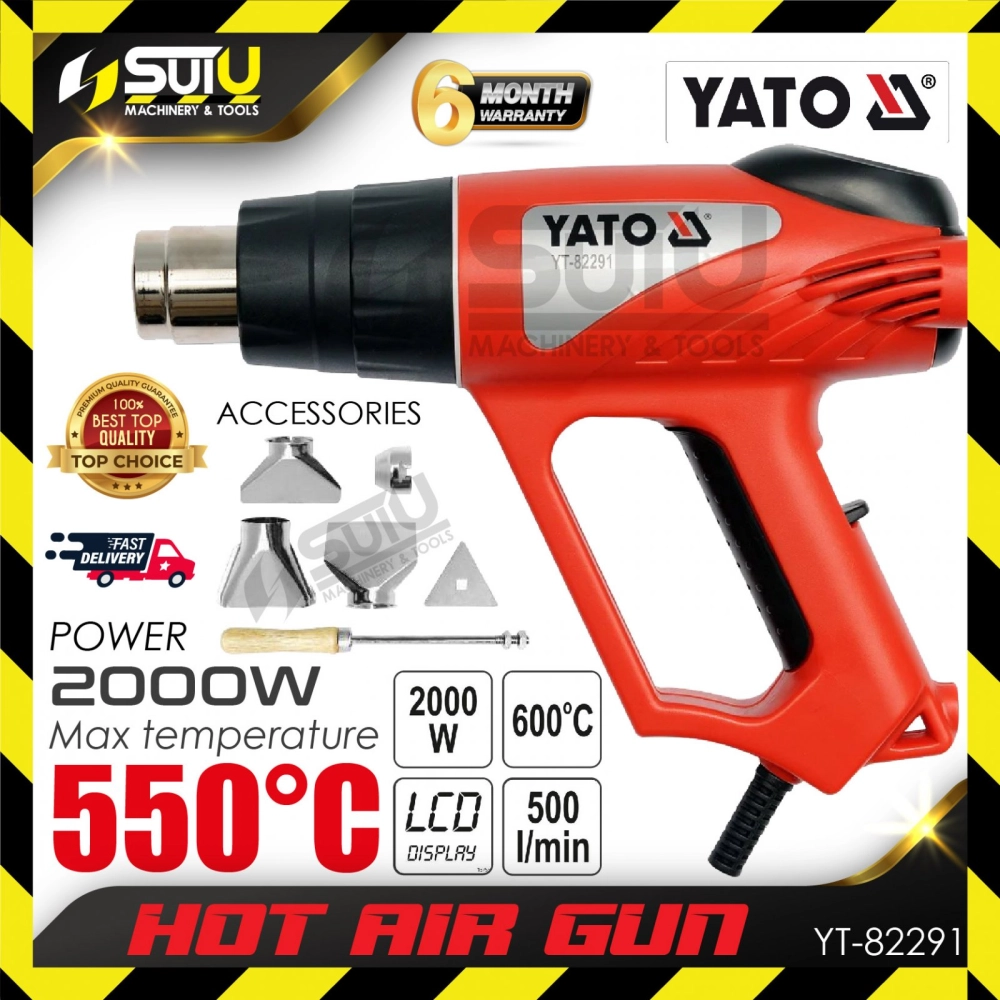 YATO YT-82291 / YT82291 Hot Air Gun with Accessories 2000W