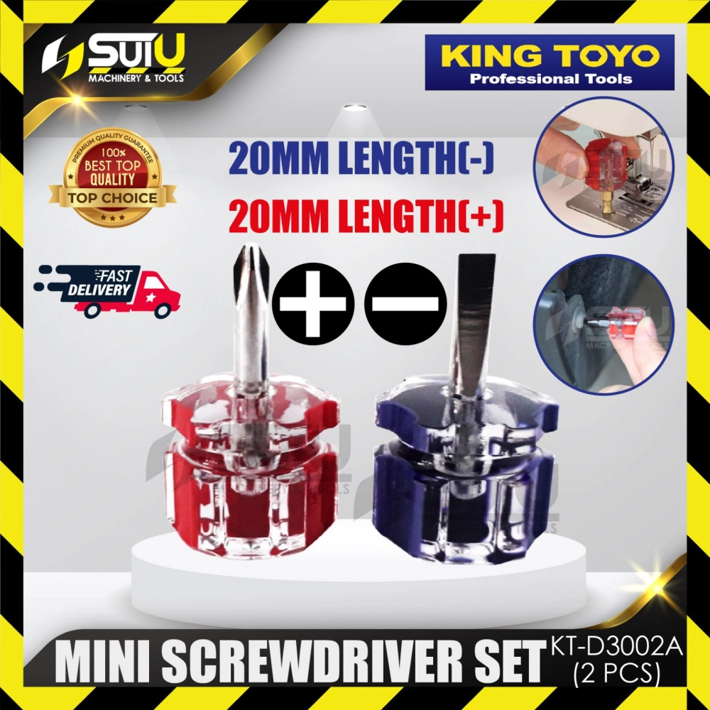 KING TOYO KT-D3002A 2PCS 20MM Mini Screwdriver Set
