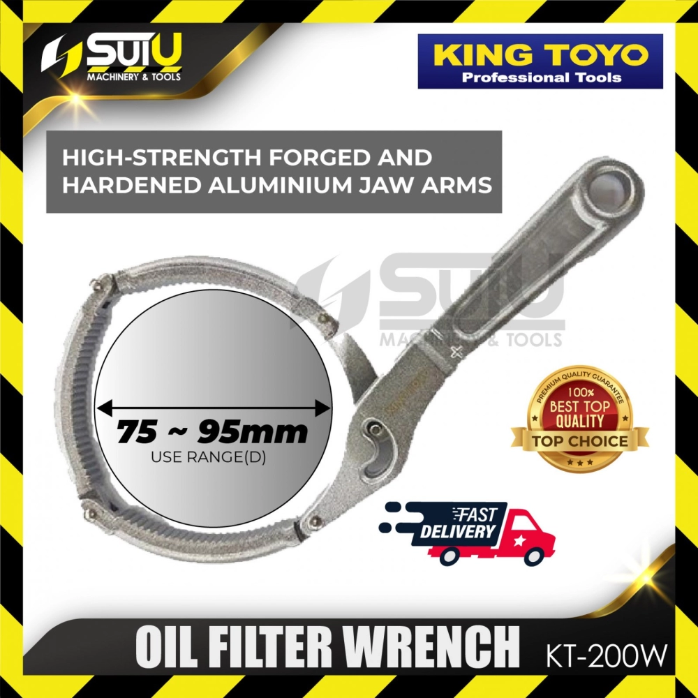KING TOYO KT200W / KT-200W / KT 200W 75~95MM Professional Tools Oil Filter Wrench