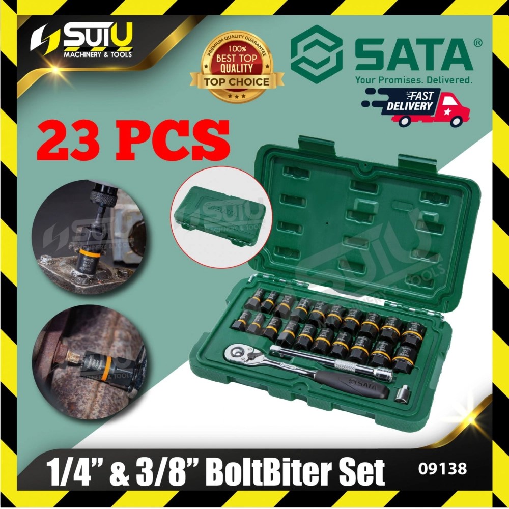 SATA 09138 23PCS 1/4" & 3/8" Boltbiter Set