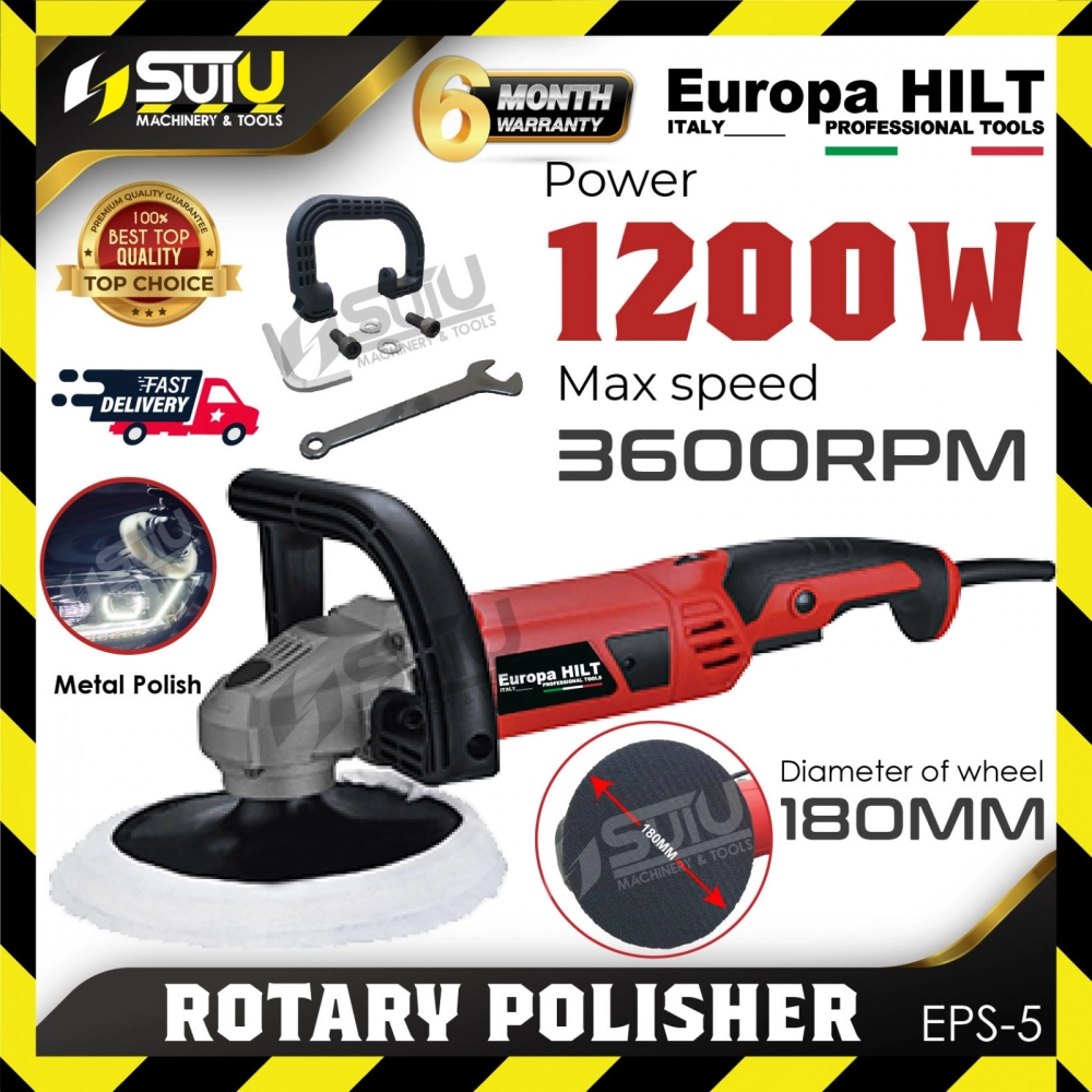 EUROPA HILT EPS-5 7"/180MM Rotary Polisher 1200W 3600RPM