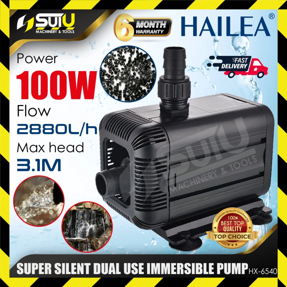 HAILEA HX-6540 / HX6540 Super Silent Inside / Outside Water Dual Use Immersible Pump 100W