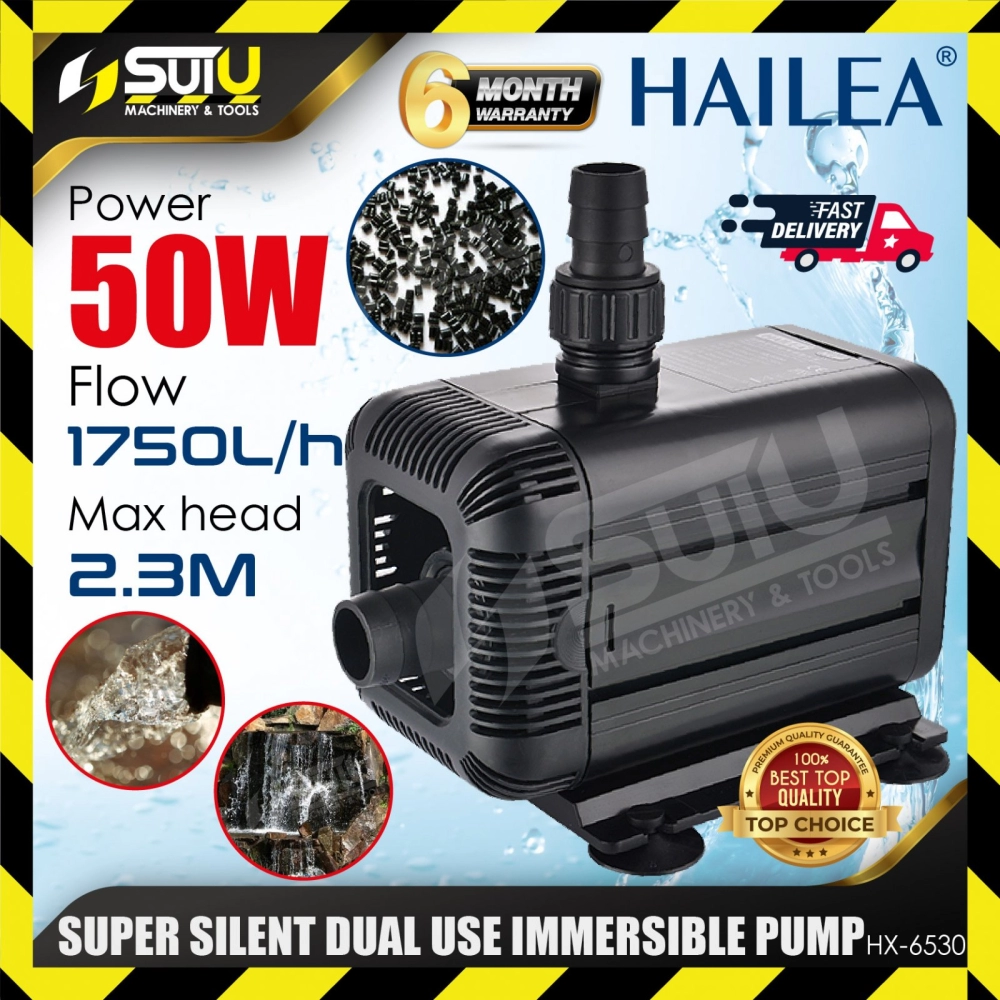 HAILEA HX-6530 / HX6530 Super Silent Inside / Outside Water Dual Use Immersible Pump 50W
