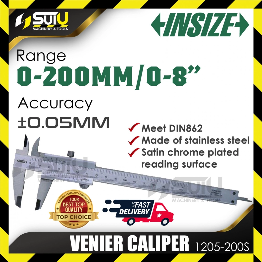 INSIZE 1205-200S 0-200MM Venier Caliper