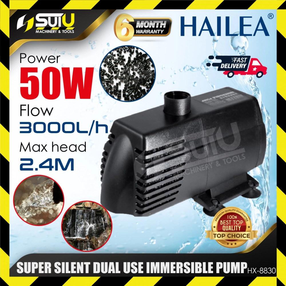 HAILEA HX-8830 / HX8830 Super Silent Inside/ Outside Water Dual Use Immersible Pump / Pam Tenggelam 50W