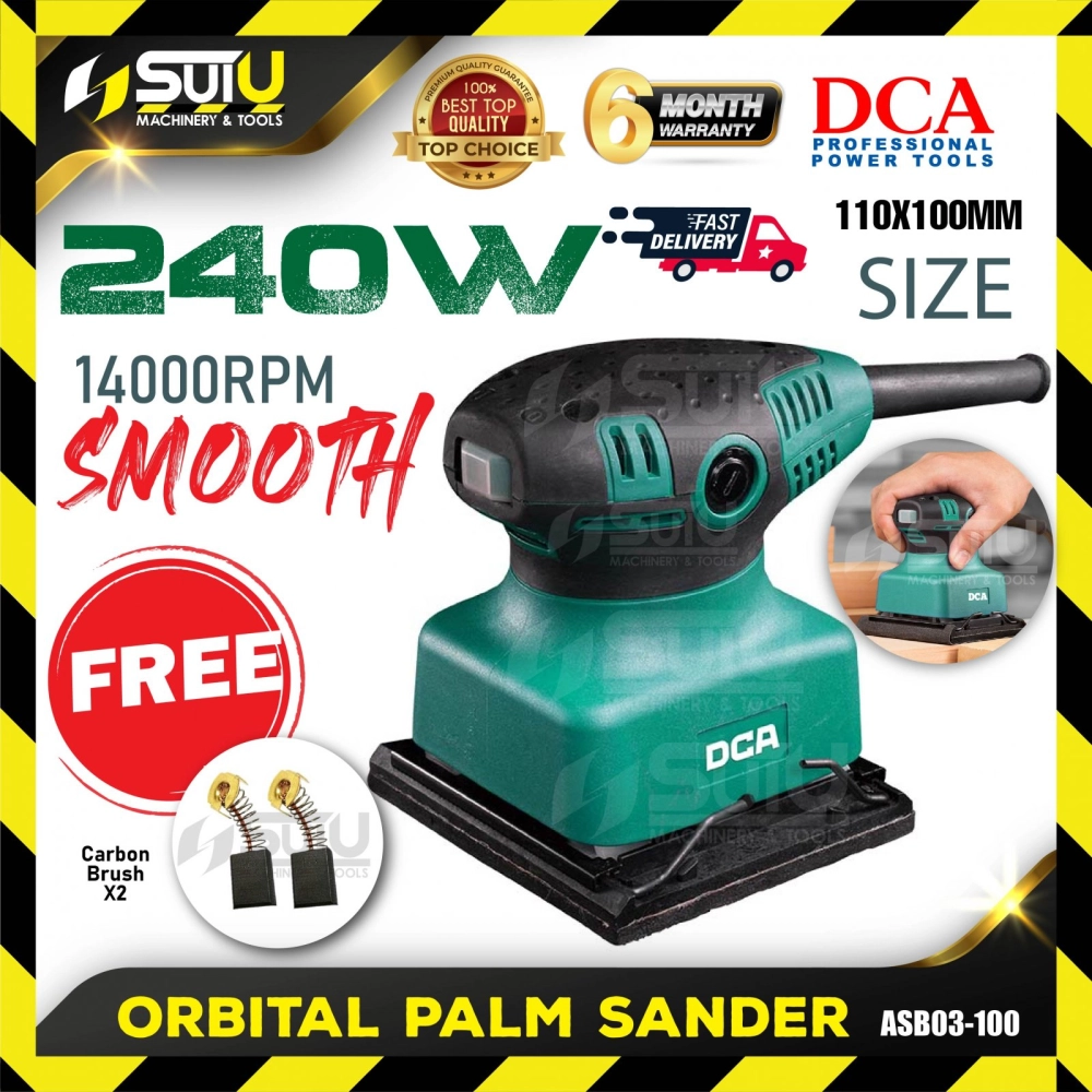 DCA ASB03-100 Orbital Sander 240W 14000RPM