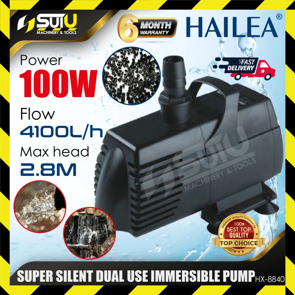 HAILEA HX-8840 / HX8840 Super Silent Inside/ Outside Water Dual Use Immersible Pump / Pam Tenggelam 100W