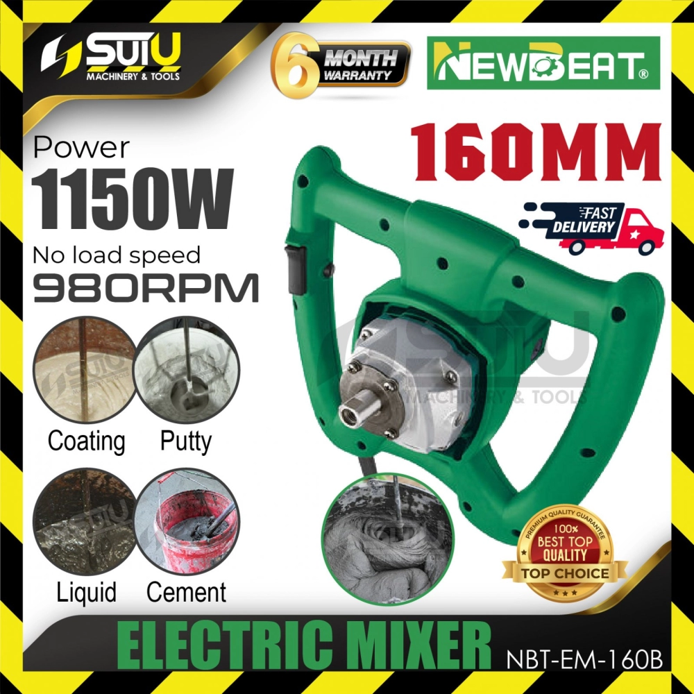 NEWBEAT NBT-EM-160B 160MM Electric Mixer 1150W 980RPM