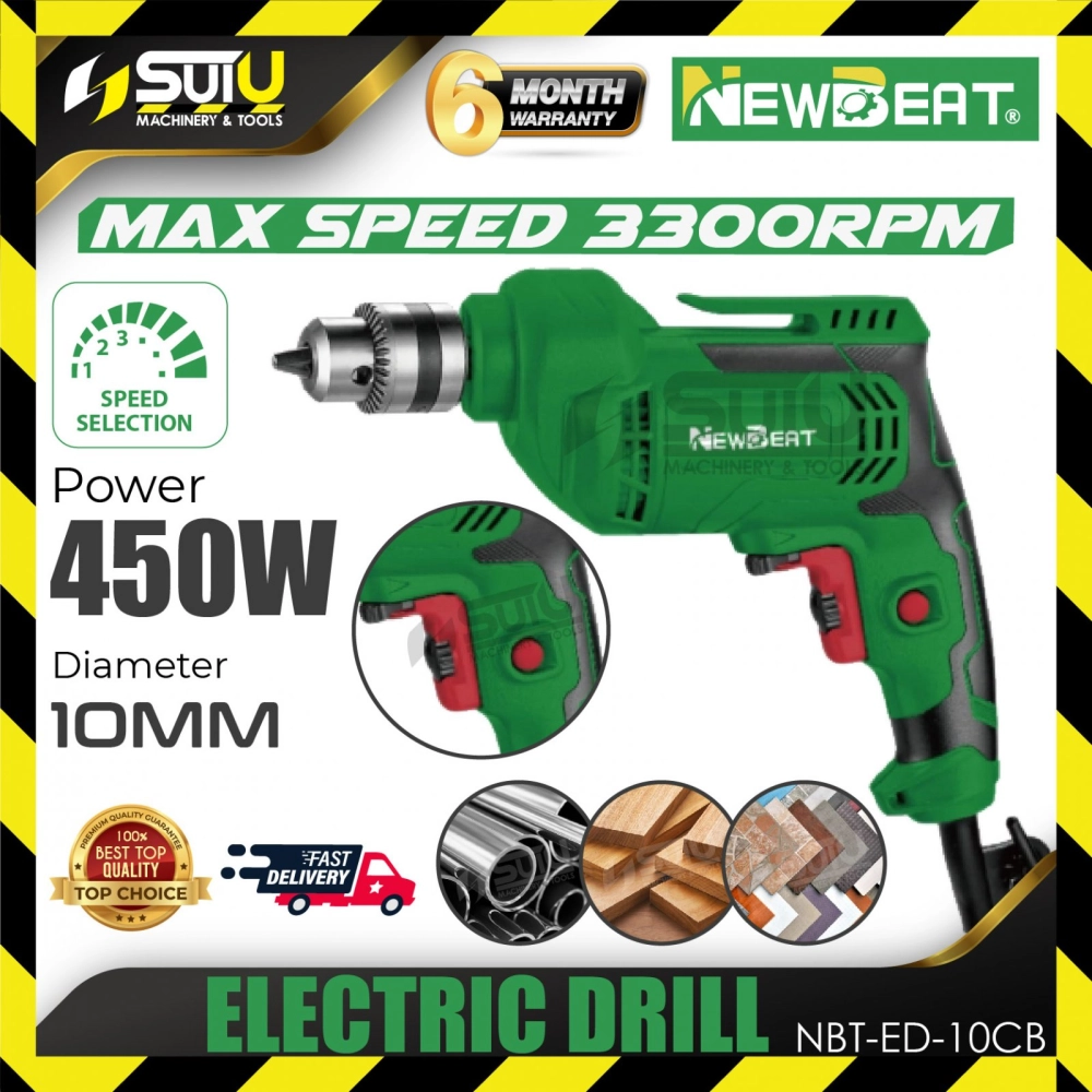 NEWBEAT NBT-ED-10CB 10MM Electric Drill 450W 3300RPM