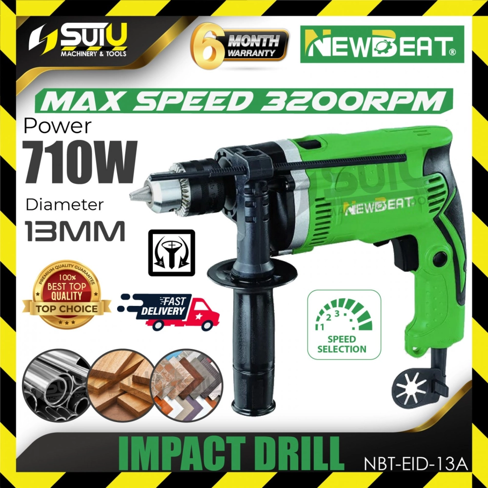 NEWBEAT NBT-EID-13A 13MM Impact Drill 710W 3200RPM (Adjustable Speed)