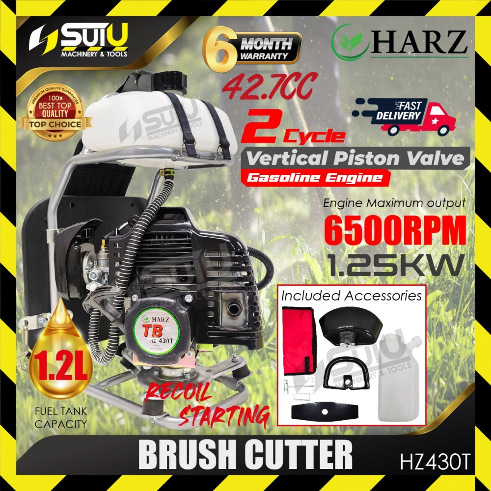 HARZ HZ430T 42.7CC Brush Cutter 1.25kW 6500RPM