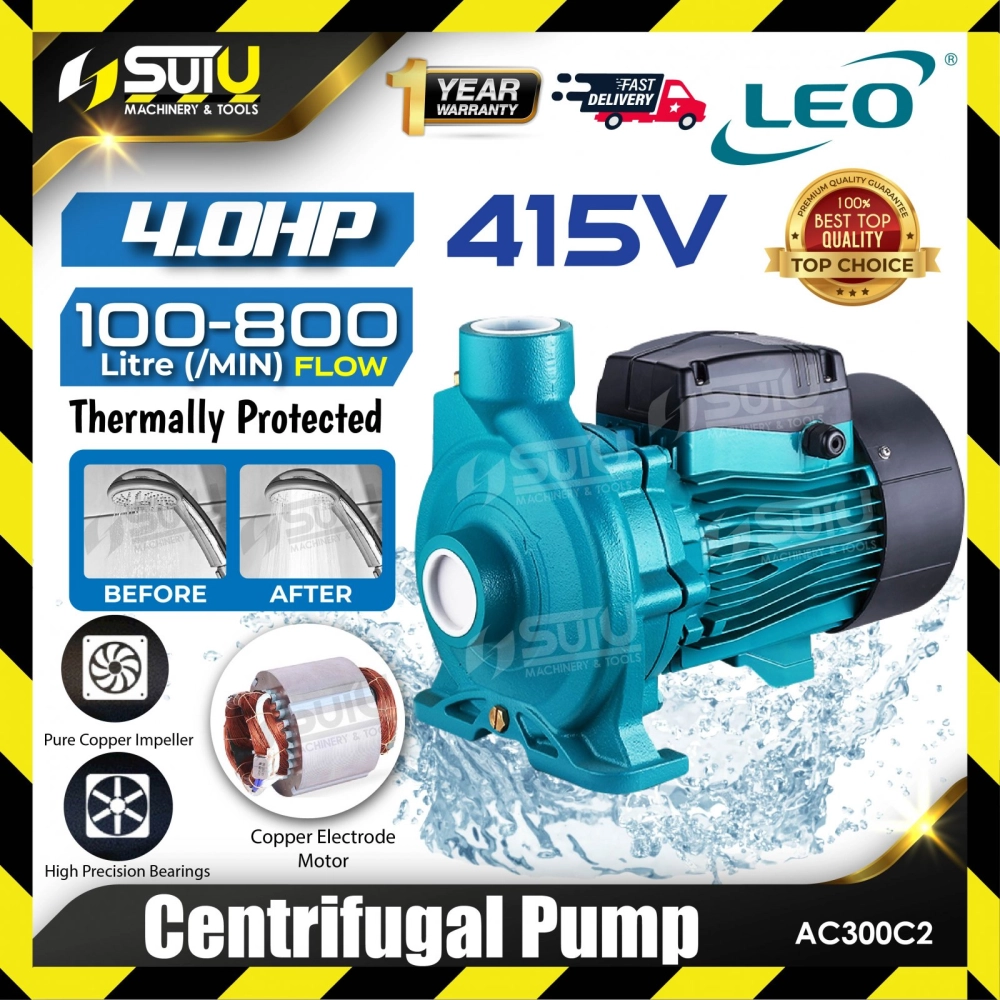 LEO AC300C2 4HP Centrifugal Pump 3kW (415V)