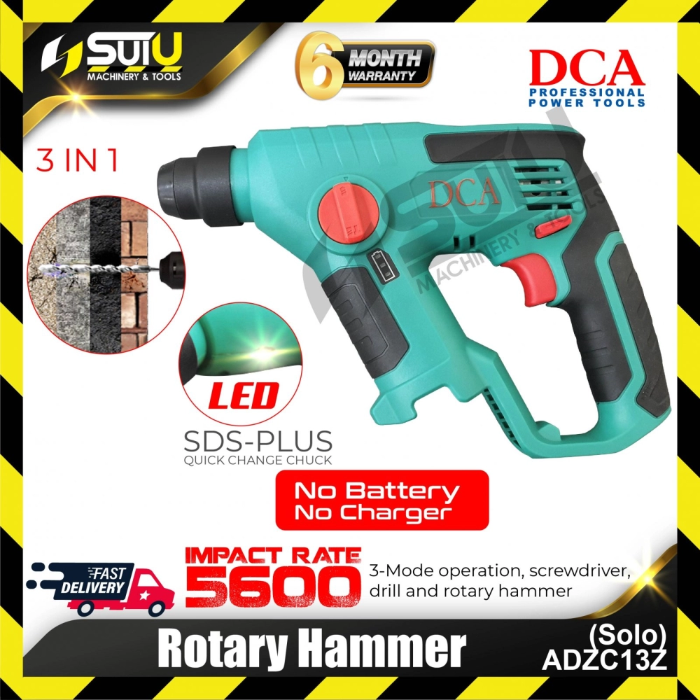 DCA ADZC13Z 12V Cordless Rotary Hammer 900rpm (SOLO - Without Battery & Charger)