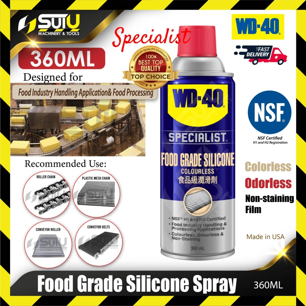 WD-40 Specialist Food Grade Silicone Spray NSF Certified 360ml