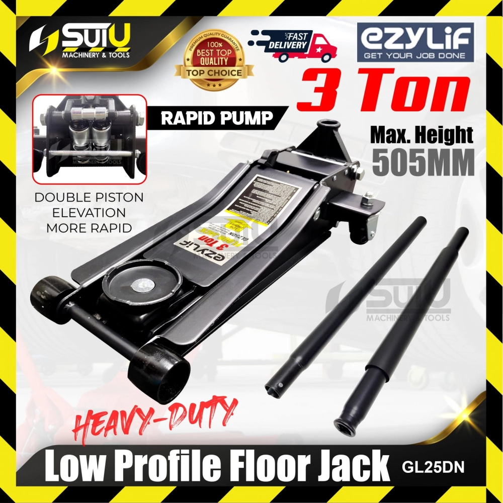 EZYLIF GL25DN / G25DN 3Ton / 3 Ton Heavy Duty Low Profile Floor Jack