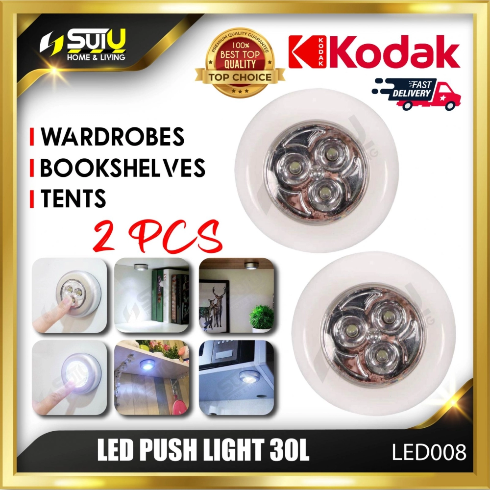 KODAK LED008 2PCS LED Push Light 30 Lumens (2PCS /PKT)