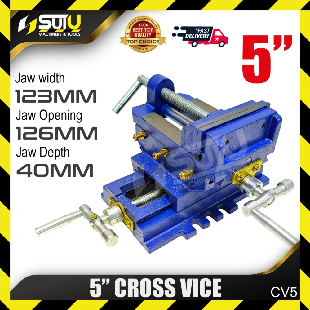 CV5 5" Cross Vice / Cross Drill Press Bench Vice