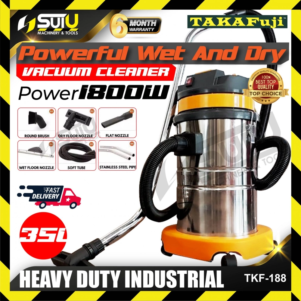 TAKAFUJI TKF-188 / TKF188 35L Wet & Dry Vacuum Cleaner / Vakum 1800W