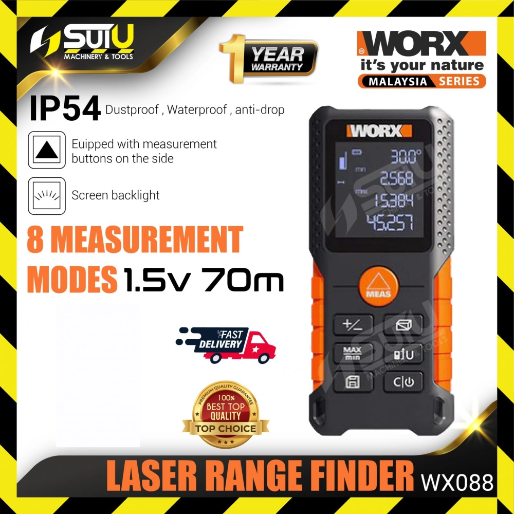 WORX WX088 70M 1.5V Laser Range Finder