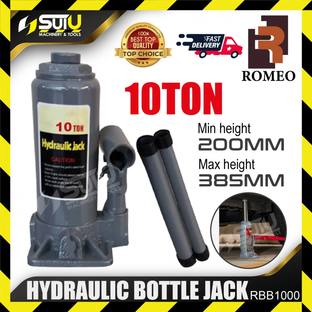 ROMEO RBB1000 10Ton / 10 Ton Hydraulic Bottle Jack