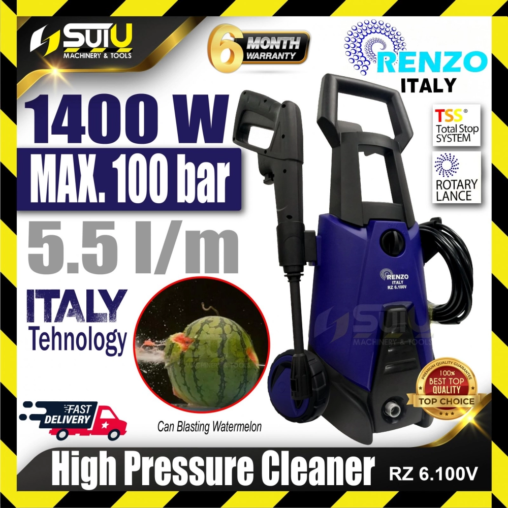 RENZO RZ6.100V High Pressure Cleaner / Water Jet 1400w 100 Bar