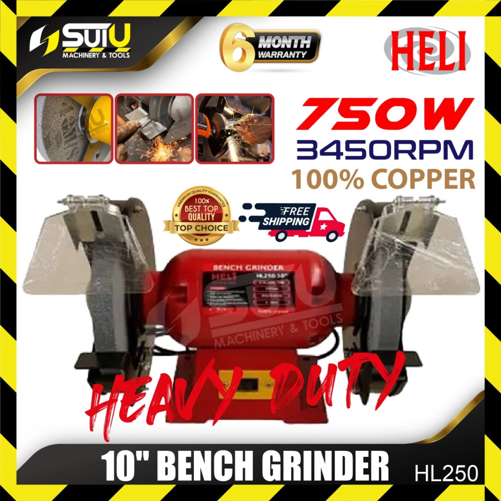 HELI HL250 10" Bench Grinder 750W 3450RPM