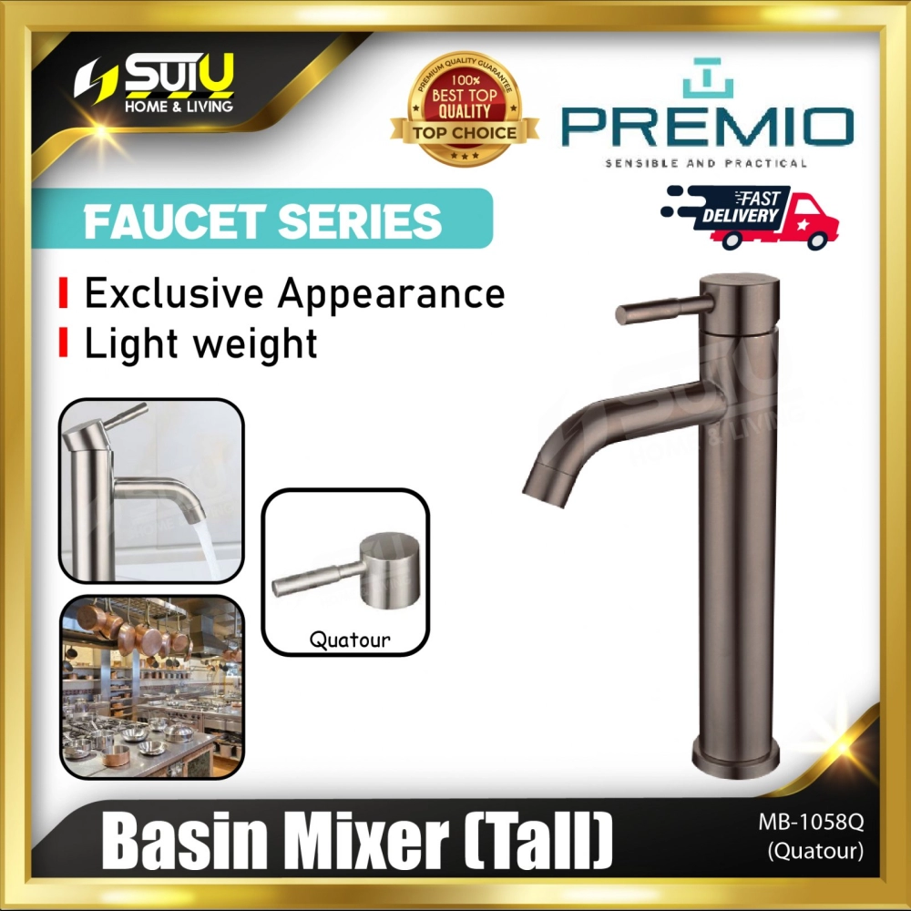 PREMIO MB-1058Q Tall Basin Mixer Faucet (Quatour)