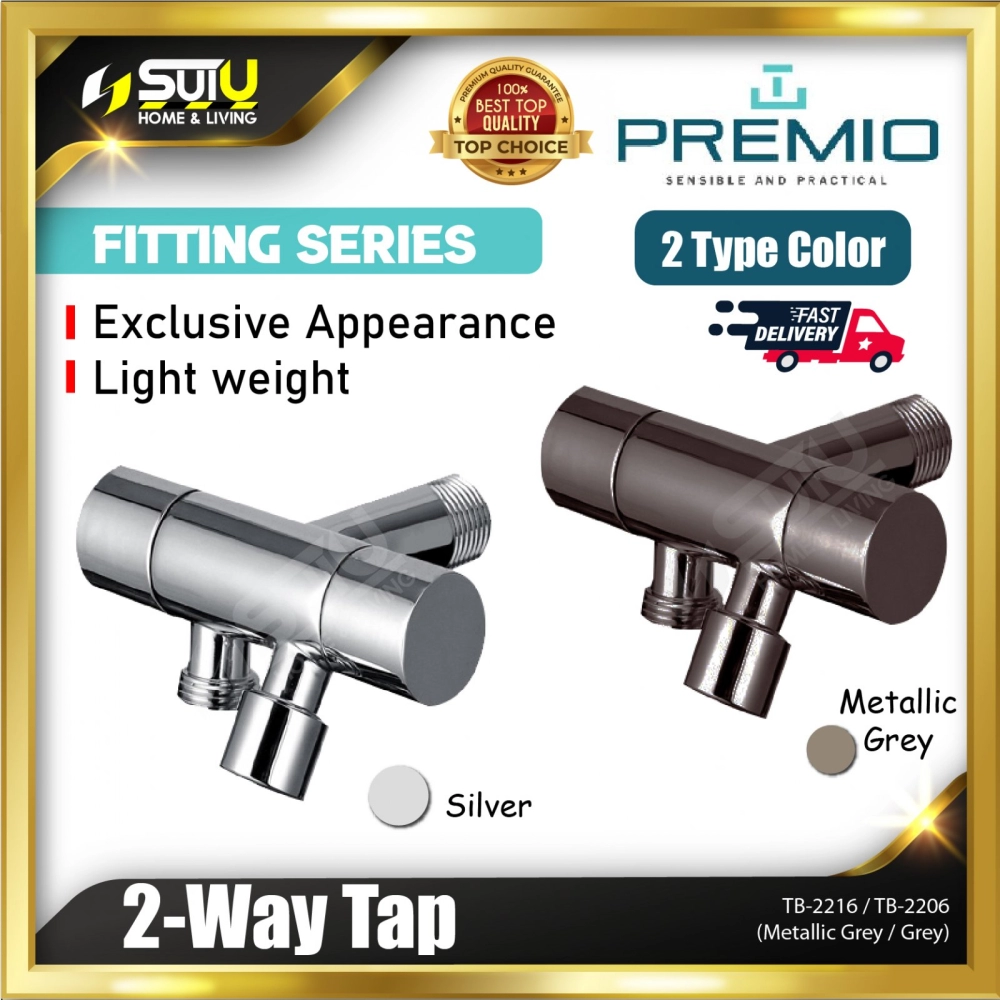 PREMIO TB-2216 / TB-2206 2-Way Tap (Metalic Grey / Silver)
