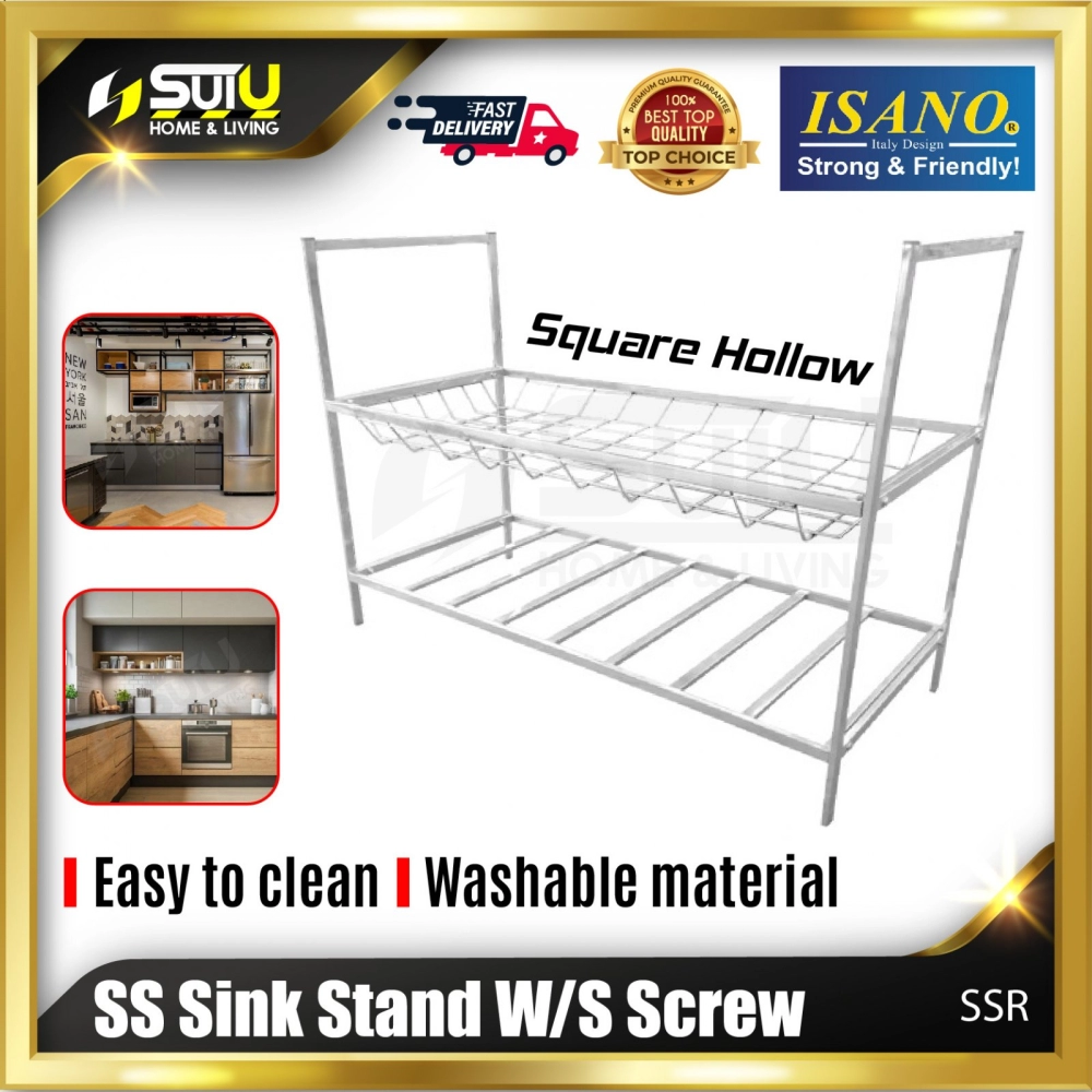 ISANO SSR S/S Sink Stand & Dish Rack / Double Layer Dish Drainer / Rak Piring Pinggan Mangkuk