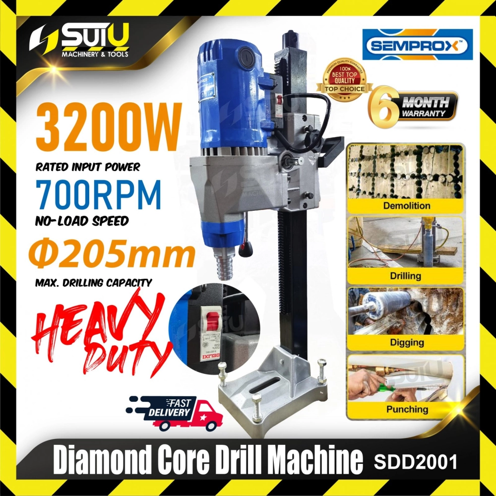 SEMPROX SDD2001 Diamond Core Drill Machine 3200W 700RPM