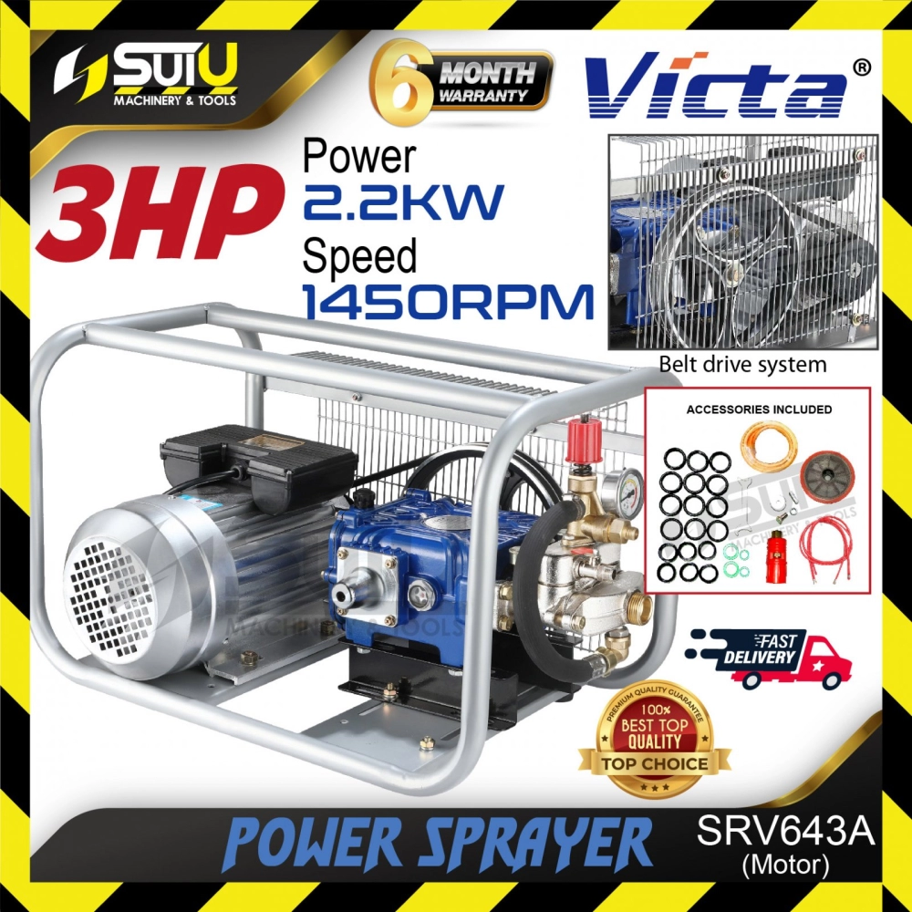 [BELT DRIVE MOTOR] VICTA SRV643A Power Sprayer / Penyembur Kuasa with 3HP