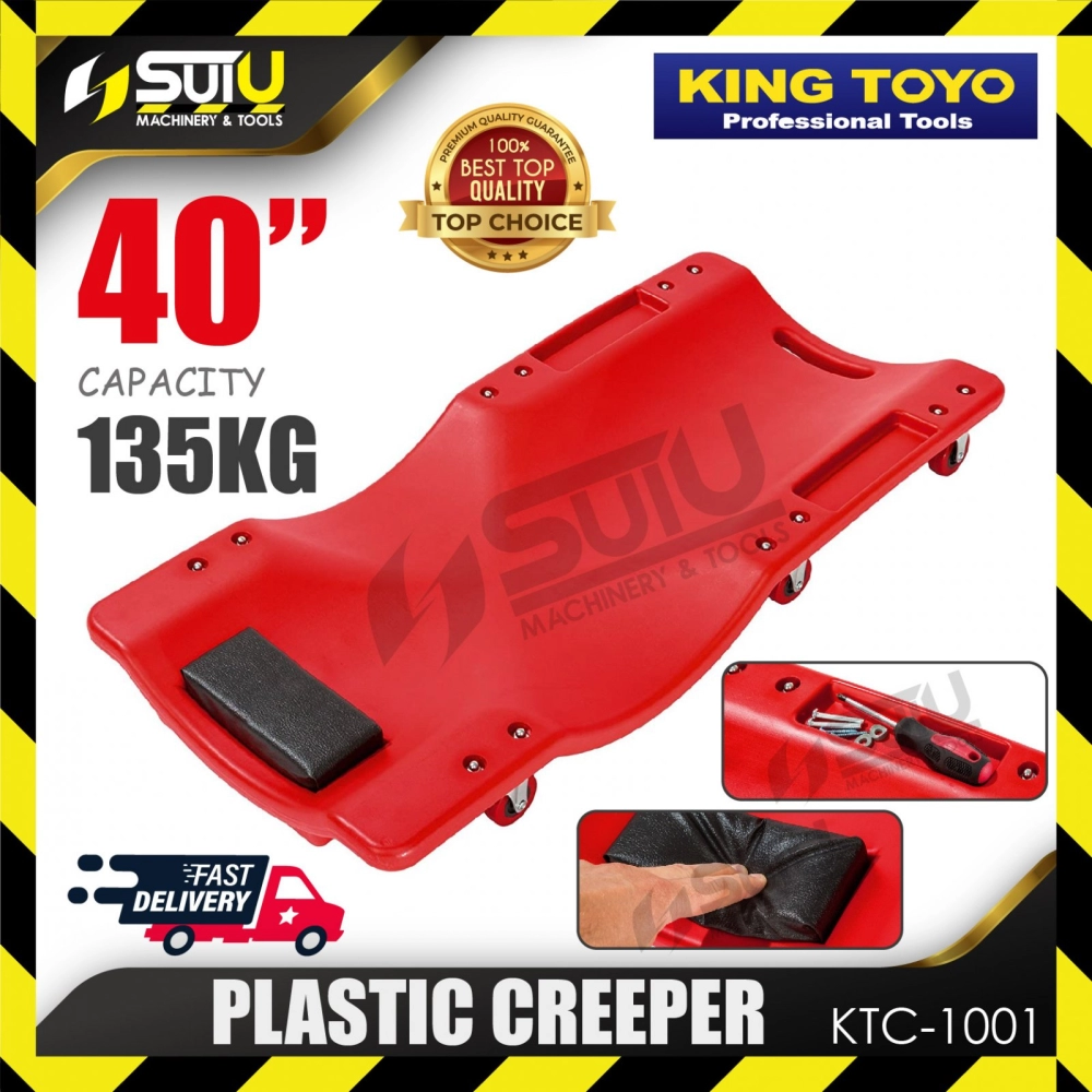KING TOYO KTC-1001 / KTC1001 40" Mechanical Plastic Creeper with 6 Wheels