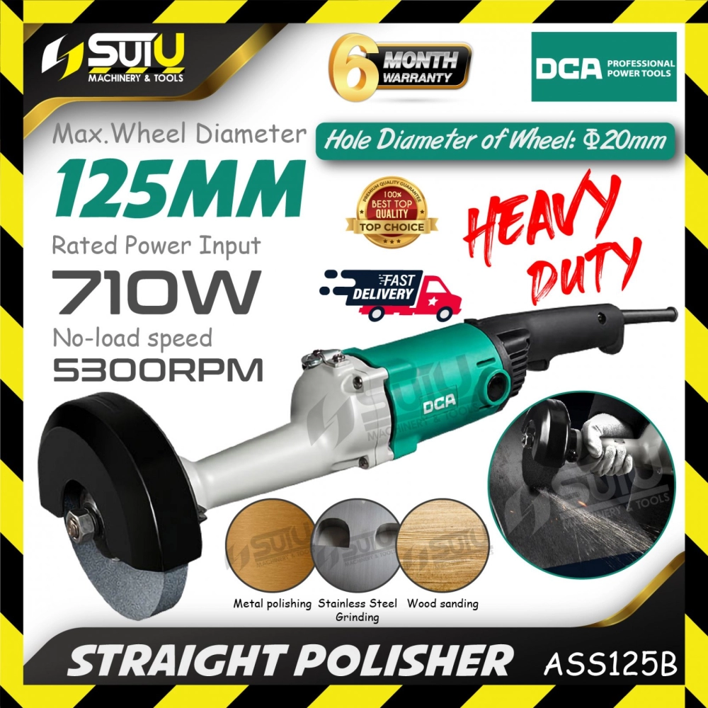 DCA ASS125B 125MM Straight Polisher 710W 5300RPM