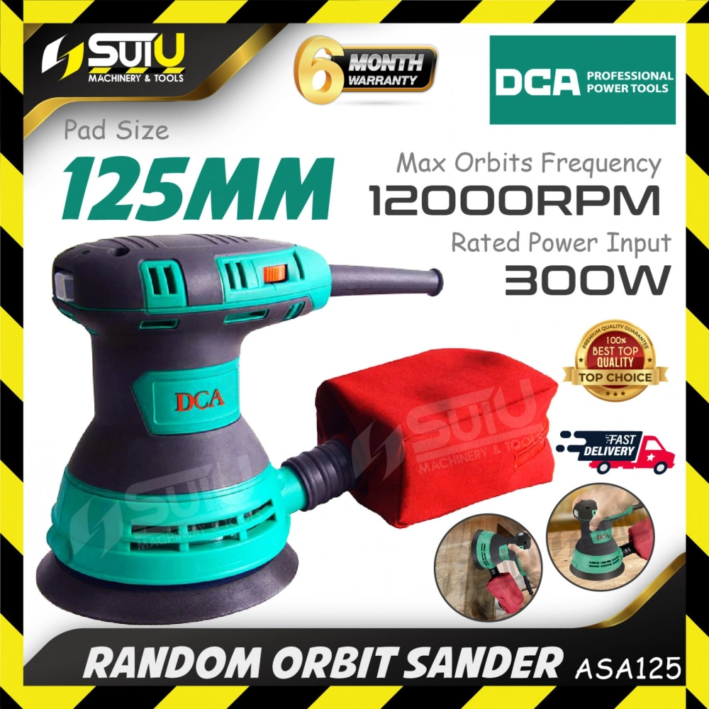 DCA ASA125 / ASA 125 125MM Random Orbit Sander 300W 12000RPM