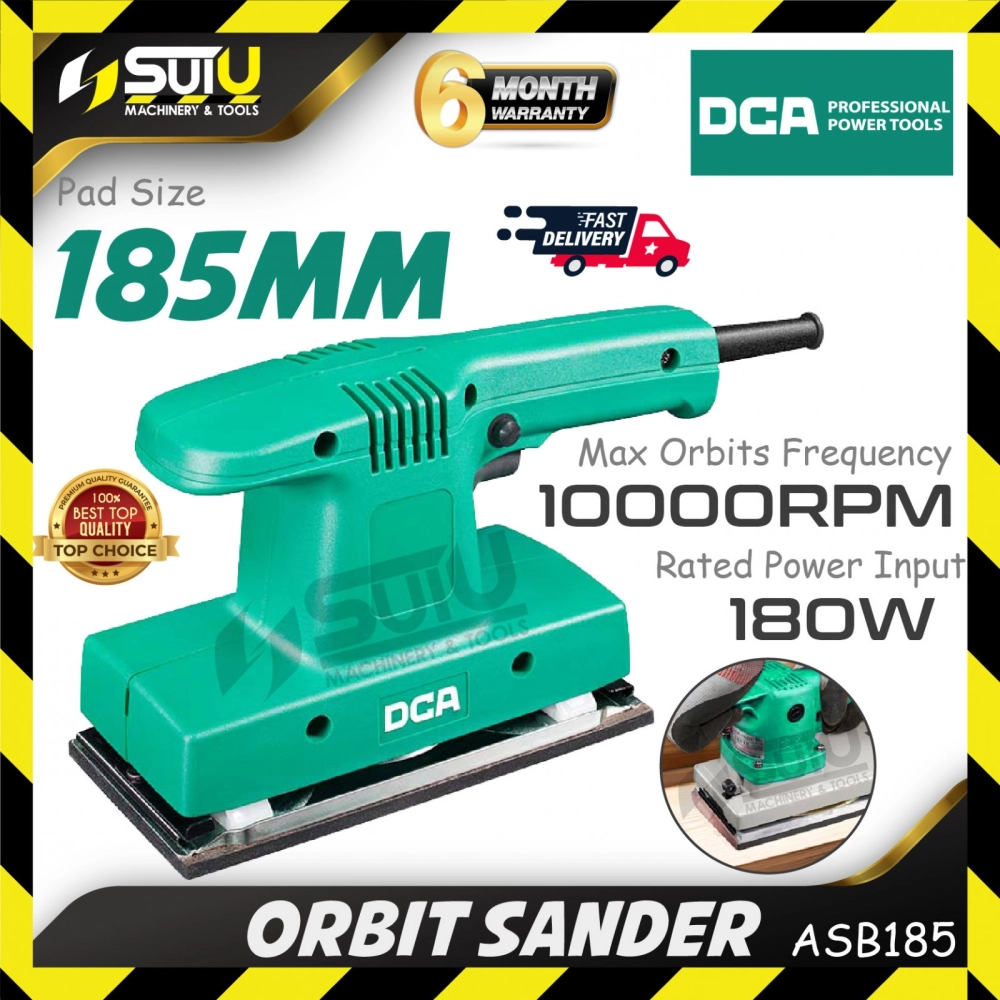 DCA ASB185 185MM Orbit Sander 180W 10000RPM