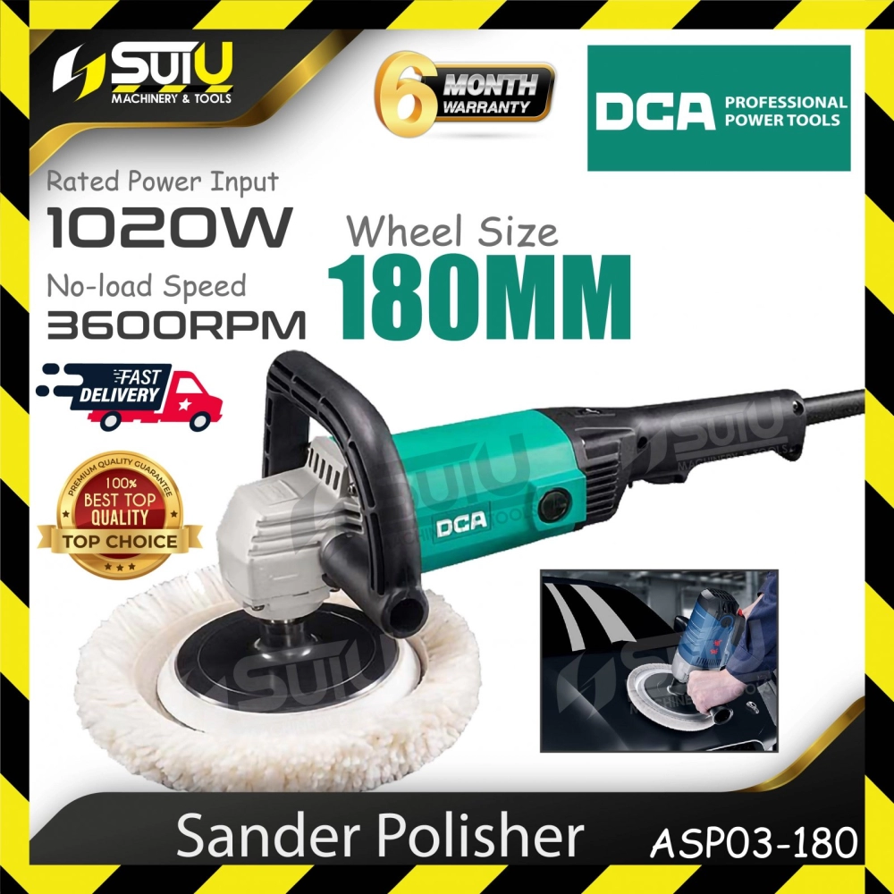 DCA ASP03-180 180MM Sander Polisher 1020W 3600RPM